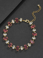 9mm Red Baguette Bracelet