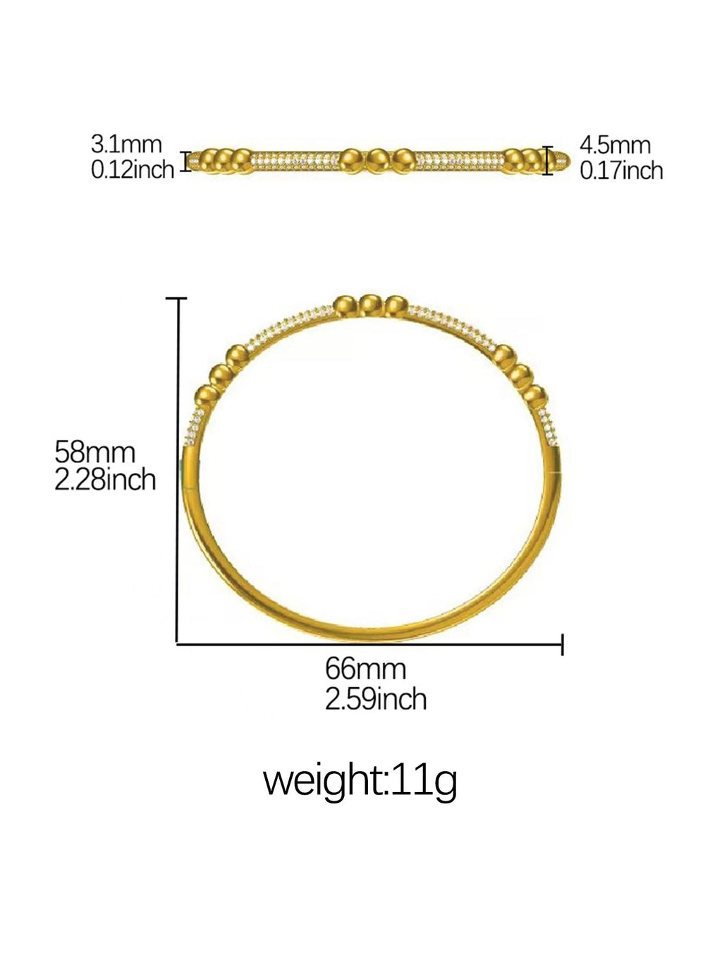 Iced Heart Tennis Bracelet