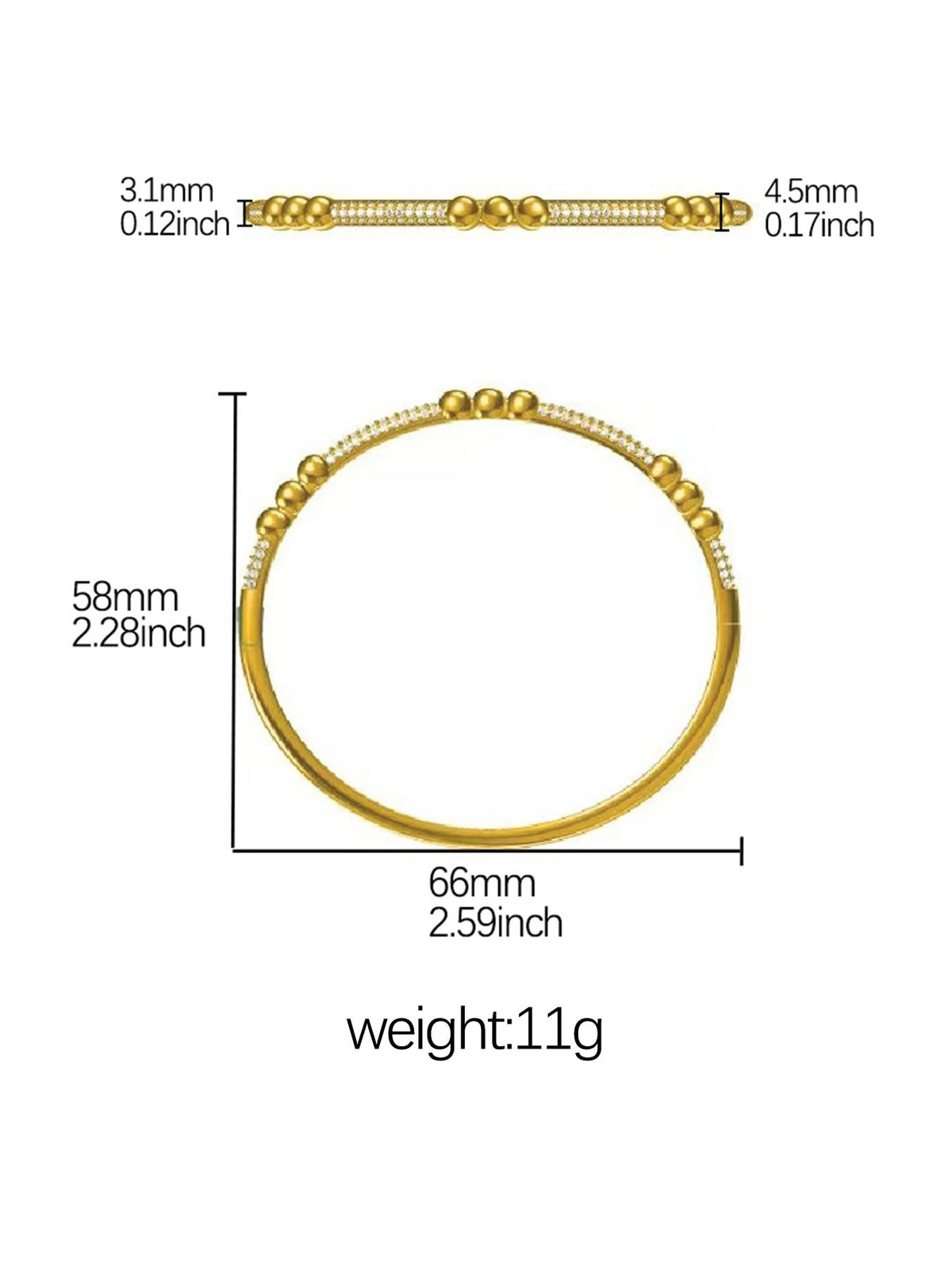 Iced Heart Tennis Bracelet