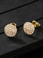 Iced Arc Hoop Earrings
