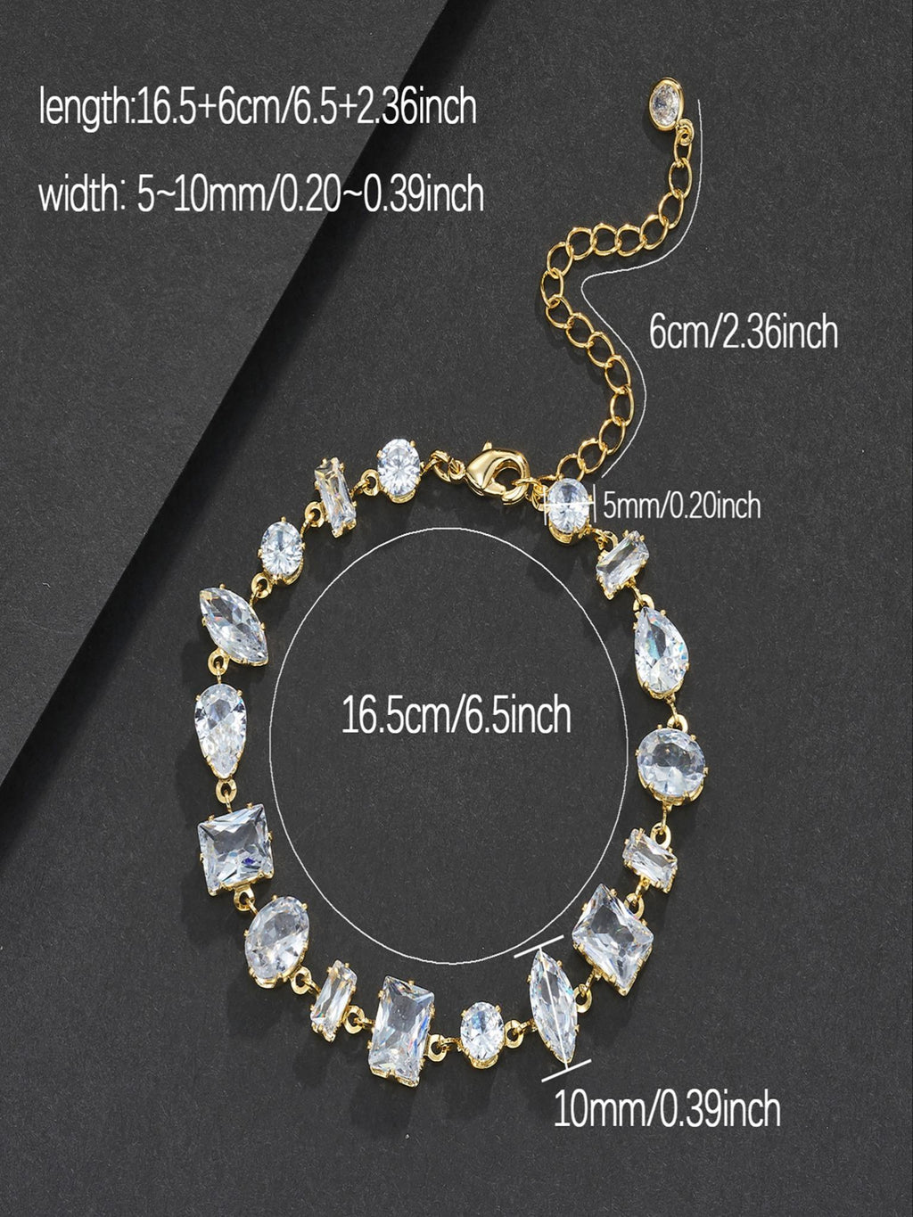 Freeform Iced CZ Bracelet