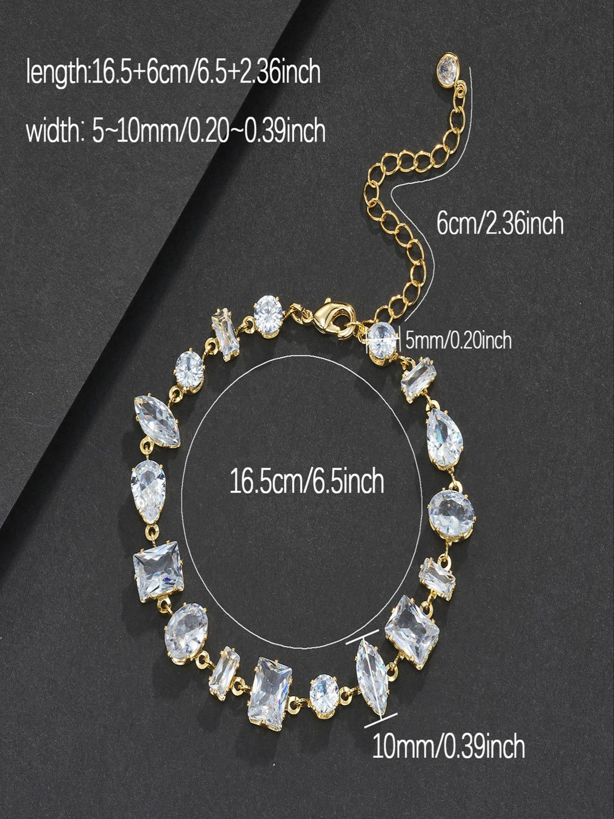 Freeform Iced CZ Bracelet