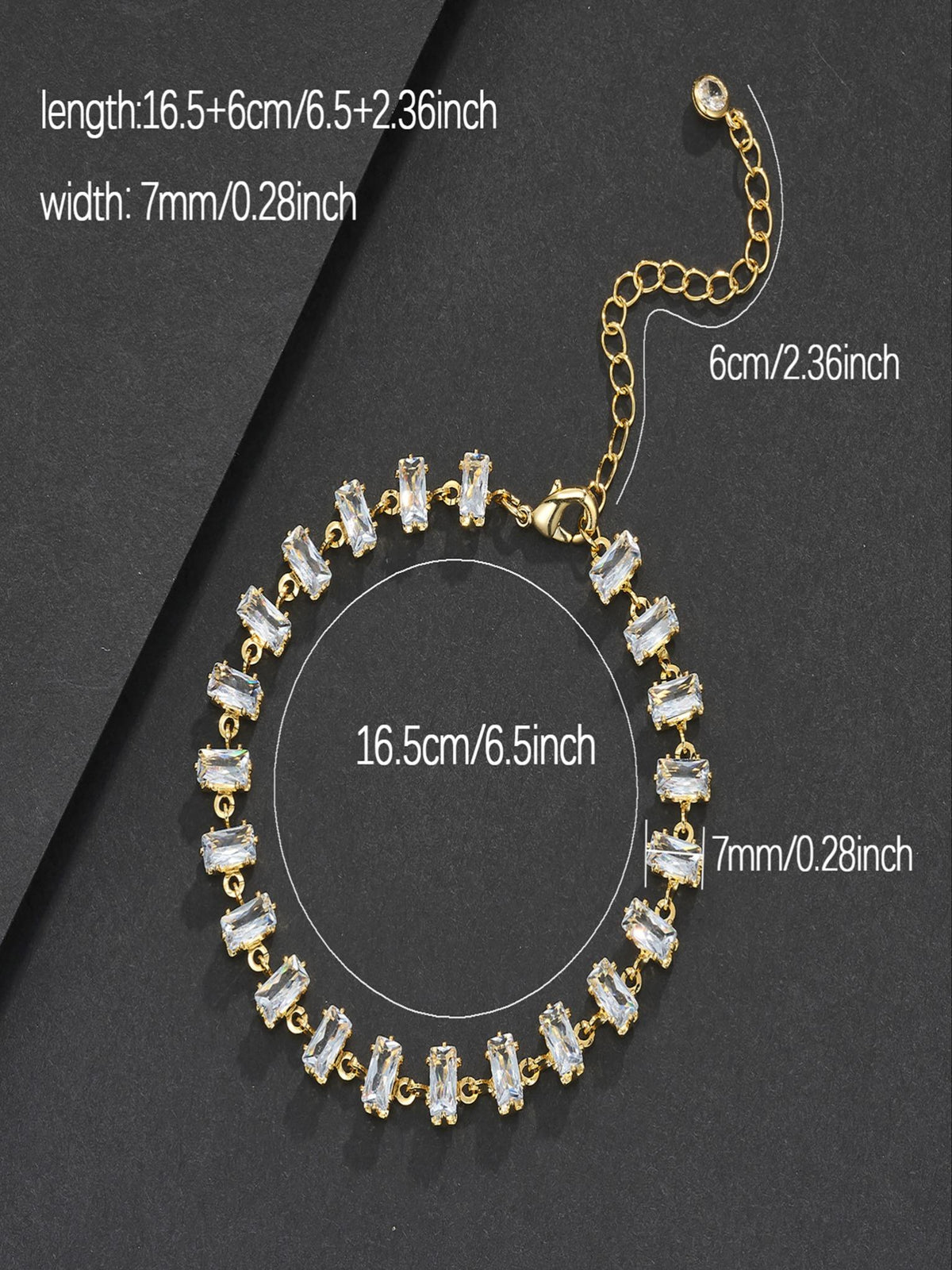 7mm Cube CZ Bracelet