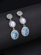 Iced Crystal Bloom Stud Earrings