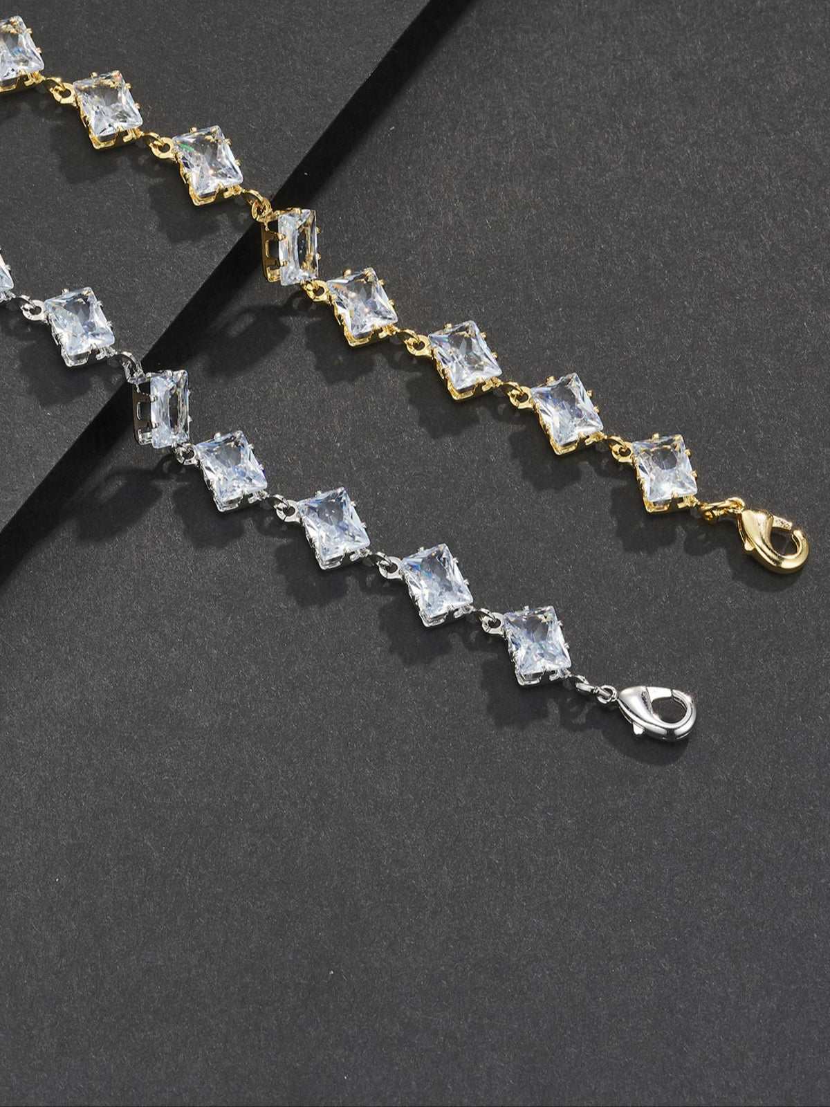 8mm Rhomboid CZ Bracelet