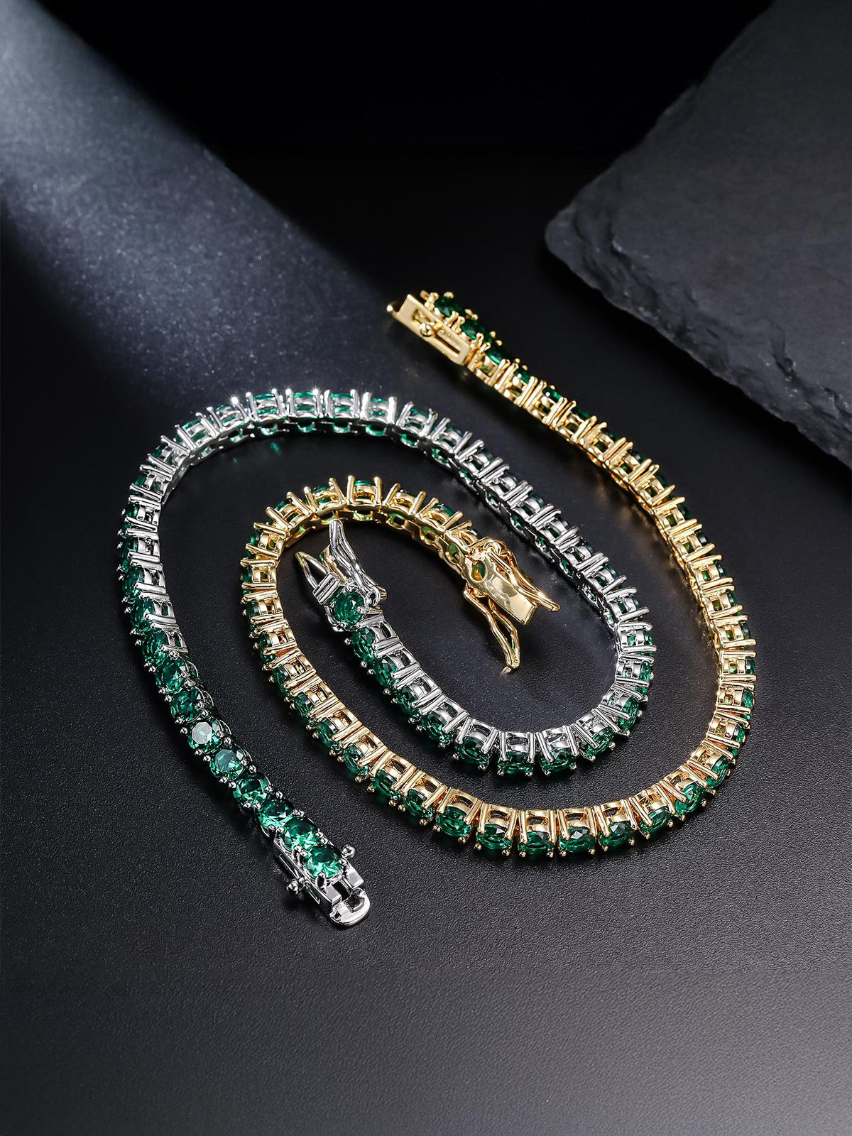 4MM Green Tennis Bracelet