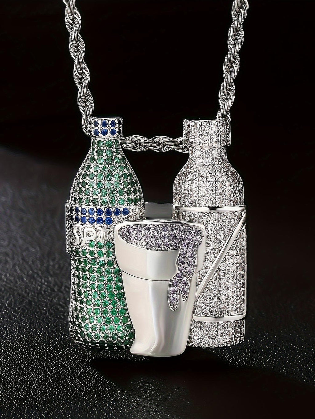 3D Liquor Bottle Pendant