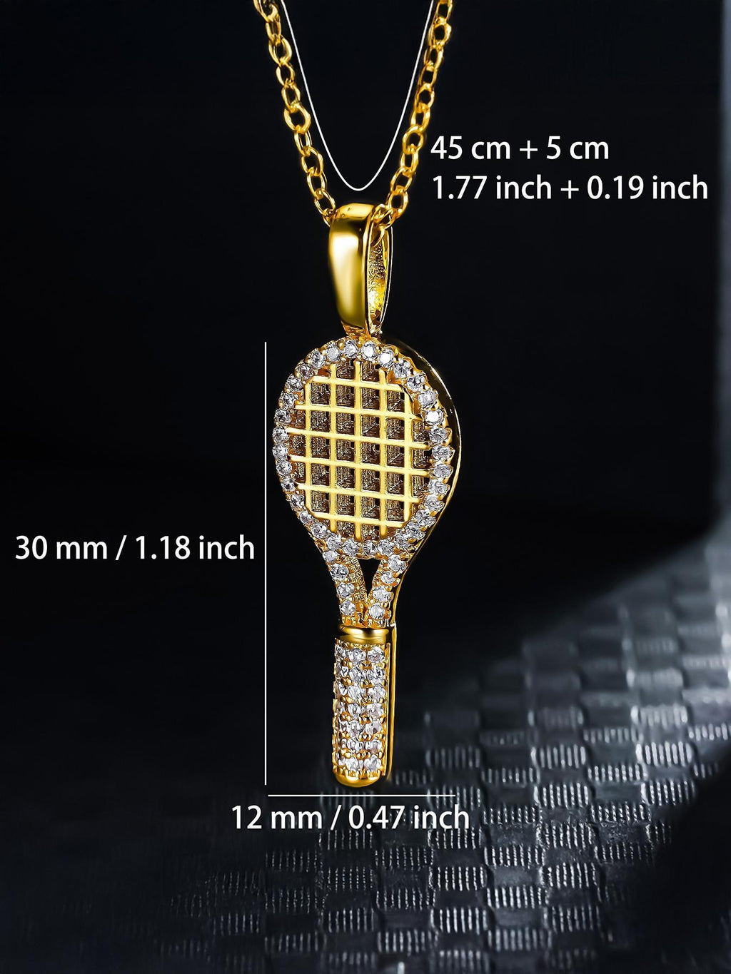 3D Tennis Racket Pendant