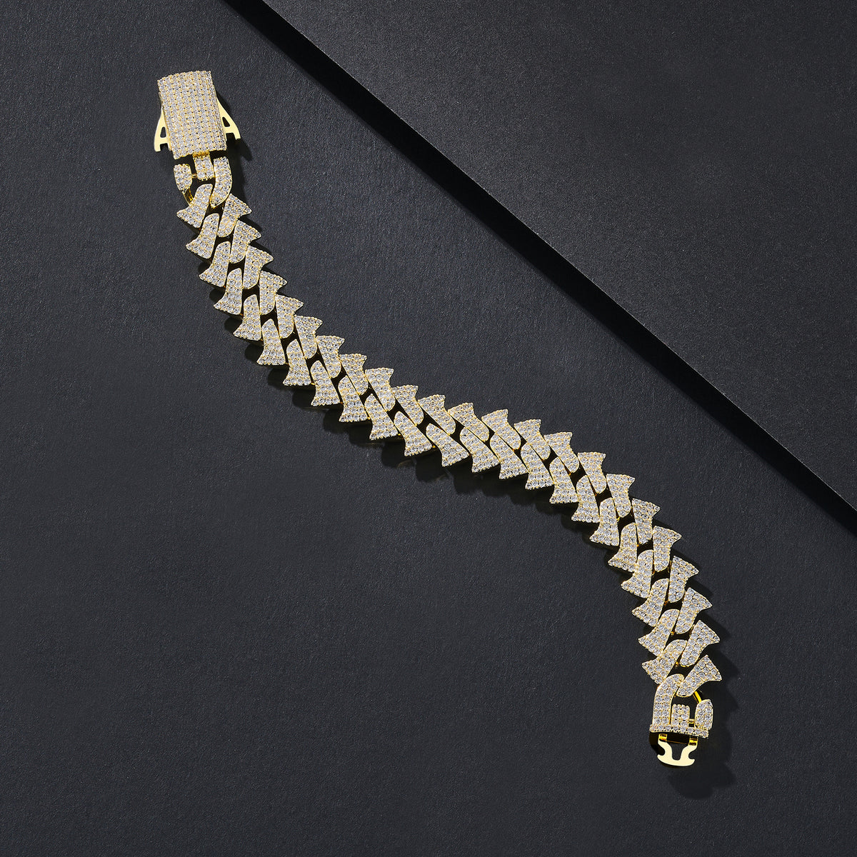 15mm Slim Bling Iced Miami Cuban Bracelet
