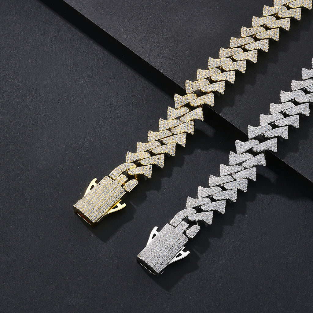 15mm Slim Bling Iced Miami Cuban Bracelet