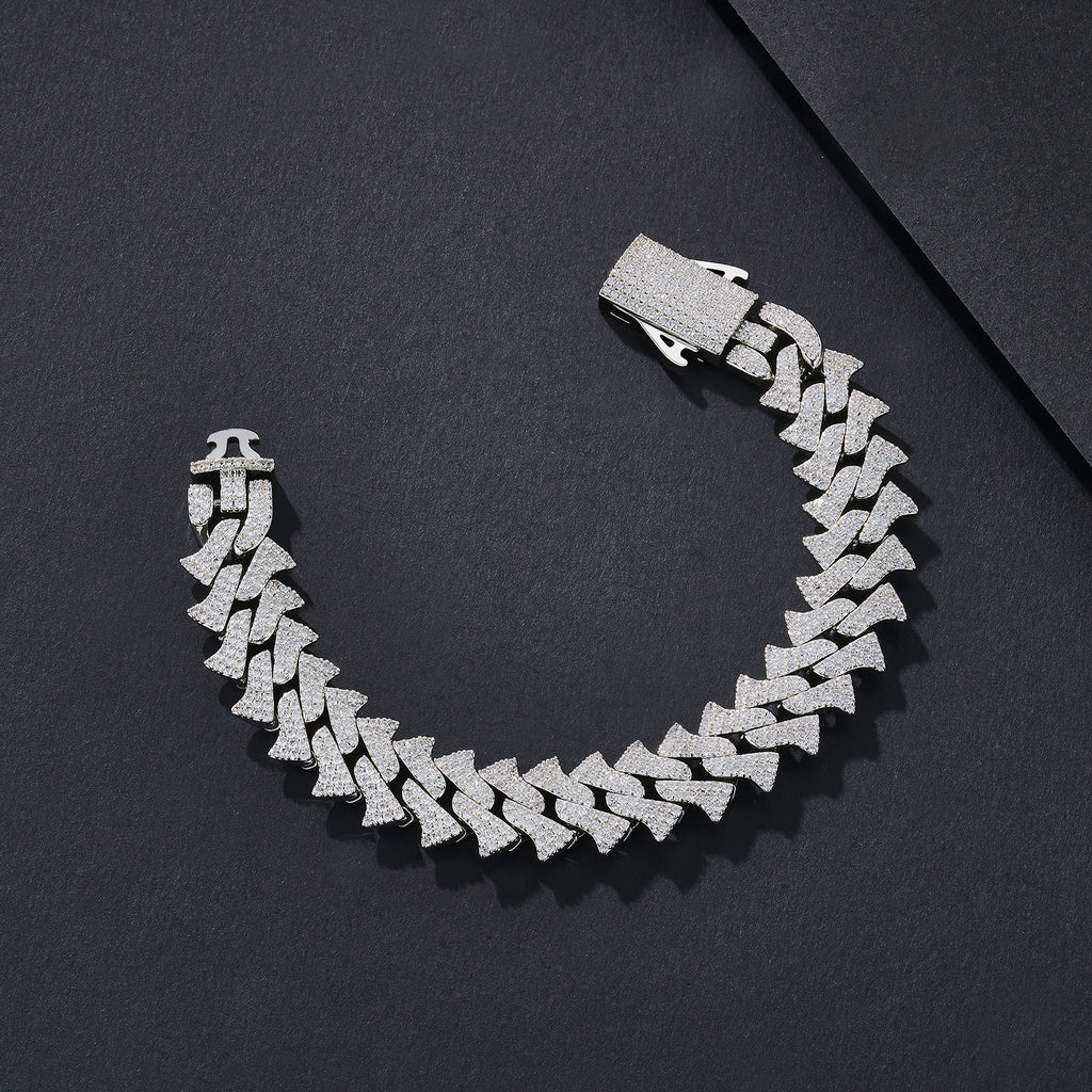 15mm Slim Bling Iced Miami Cuban Bracelet
