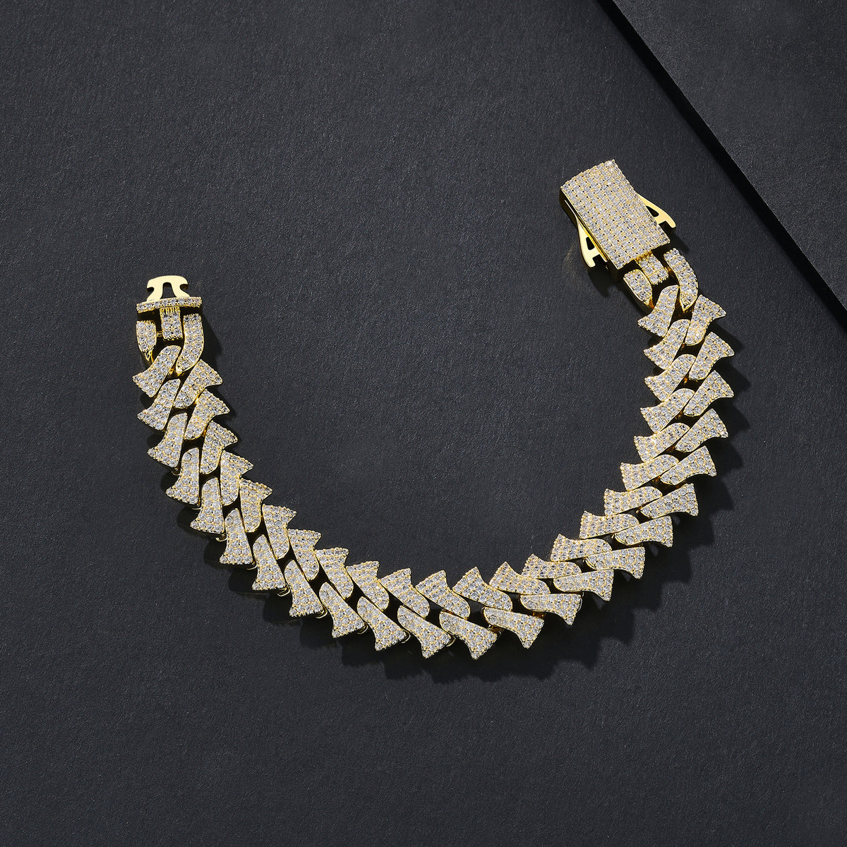 15mm Slim Bling Iced Miami Cuban Bracelet