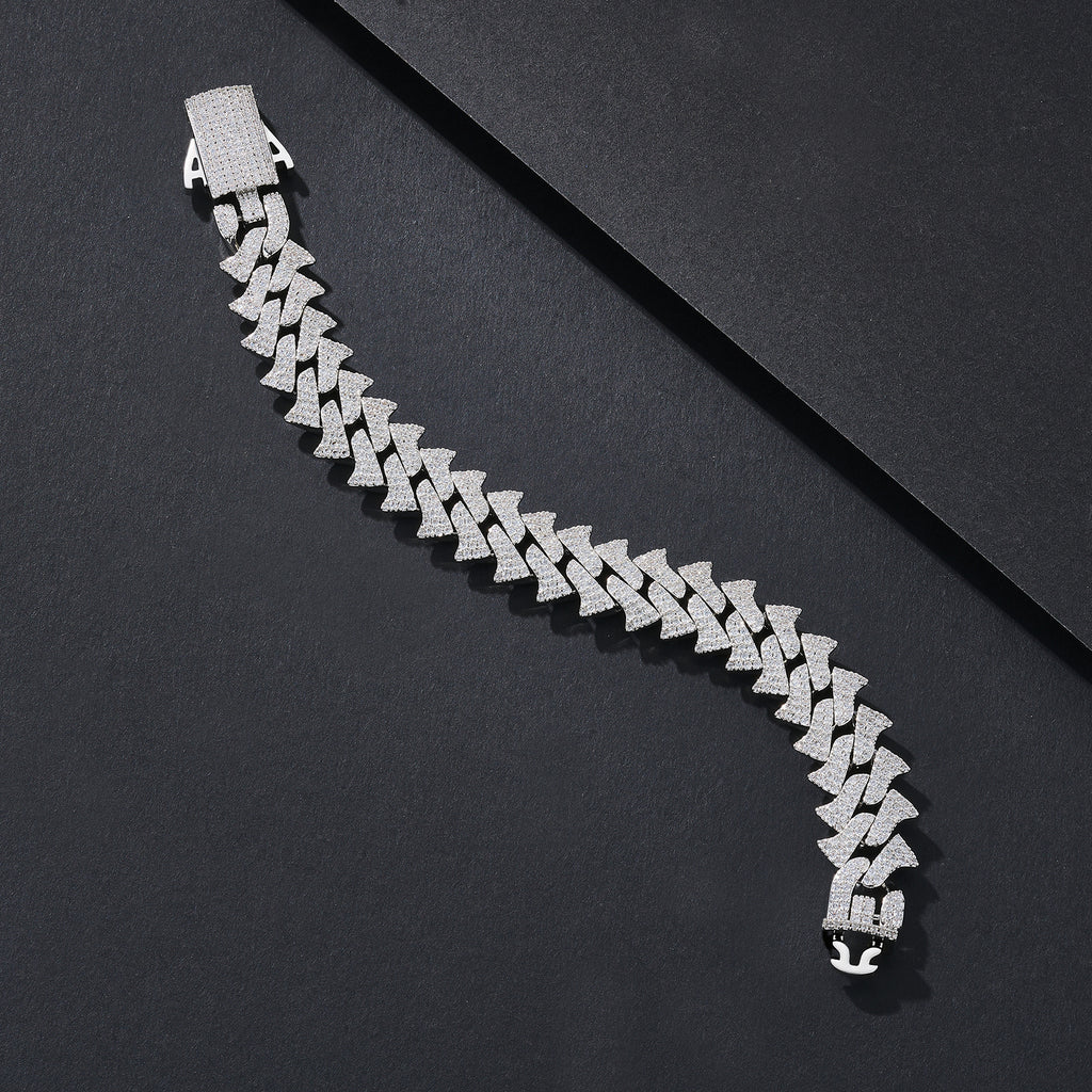 15mm Slim Bling Iced Miami Cuban Bracelet