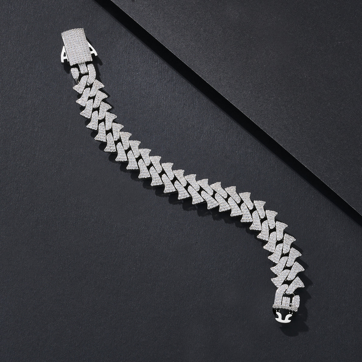 15mm Slim Bling Iced Miami Cuban Bracelet