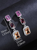 Colorful Iced Stud Earrings