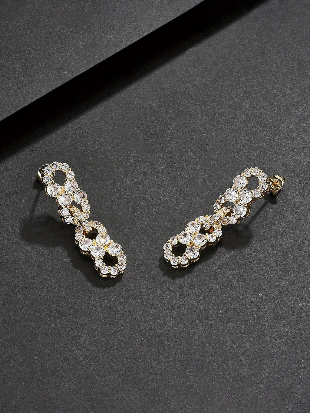 Iced Infinity Drop Earrings