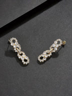 Iced Infinity Drop Earrings