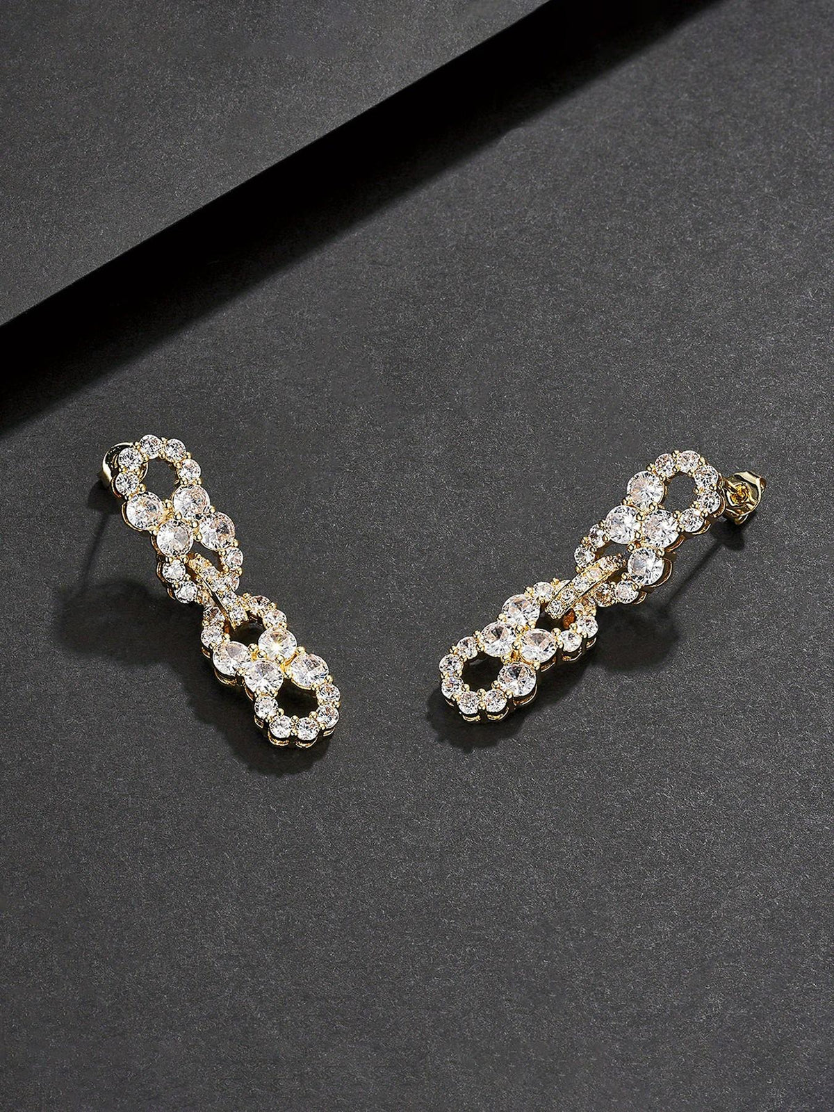 Iced Infinity Drop Earrings