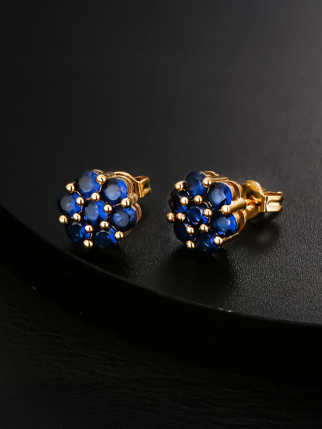 Iced Plum Blossom Stud Earrings