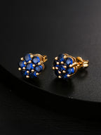 Iced Plum Blossom Stud Earrings