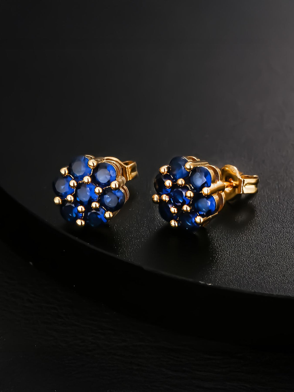 Iced Plum Blossom Stud Earrings