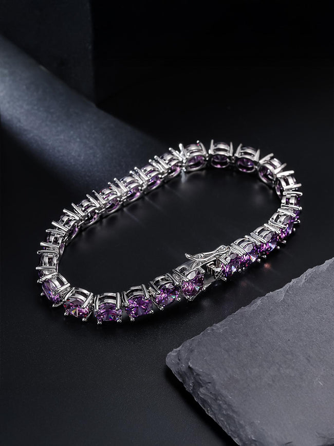 8MM Purple Tennis Bracelet Main Image
