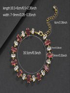 9mm Red Baguette Bracelet