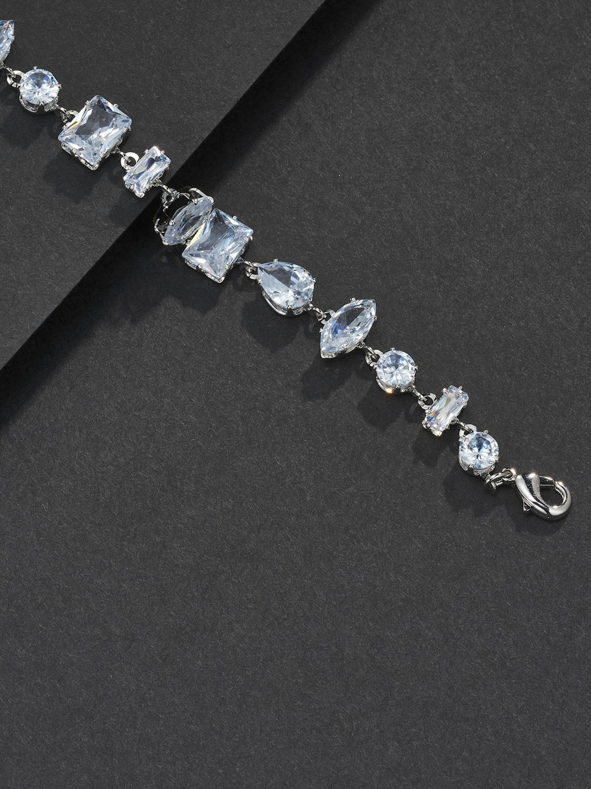 Freeform Iced CZ Bracelet
