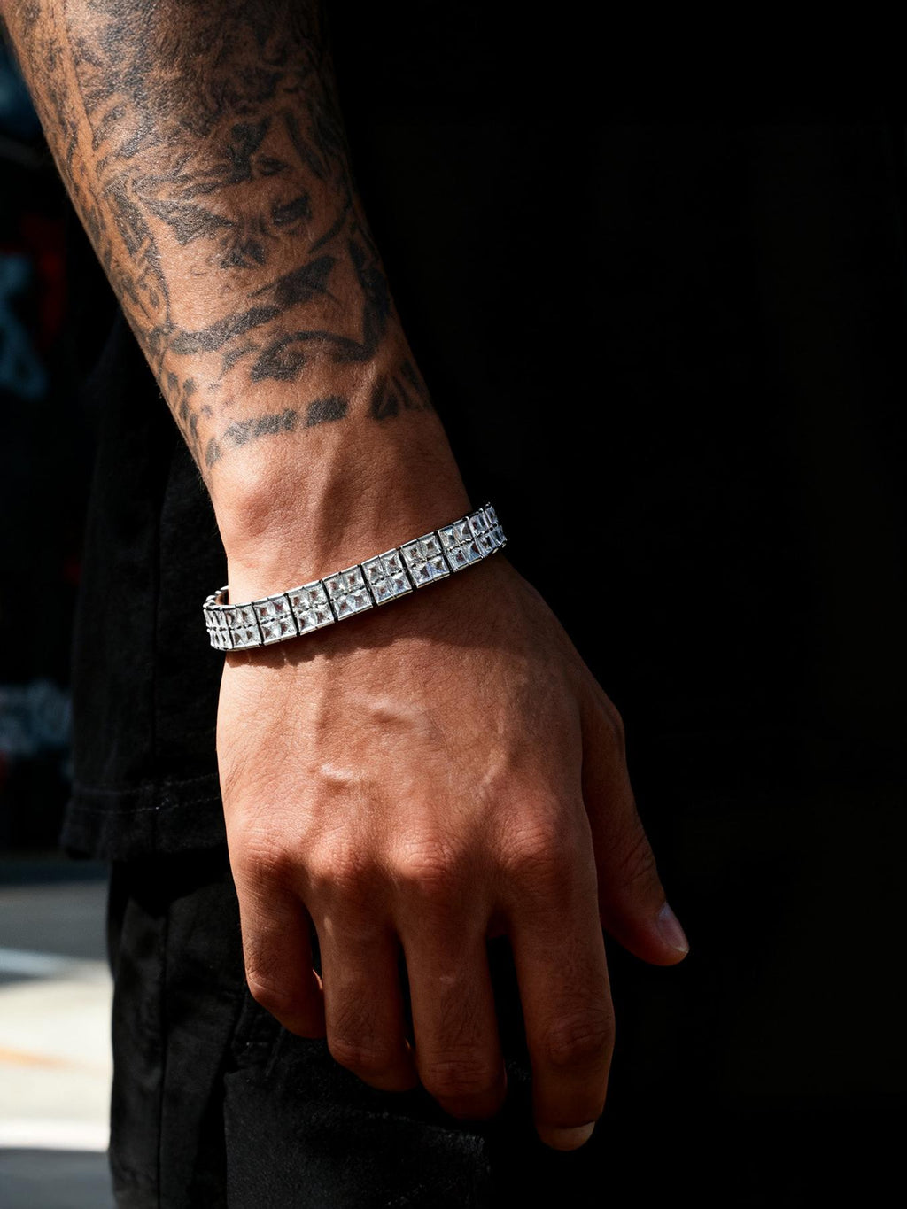 Double Row Cube CZ Bracelet