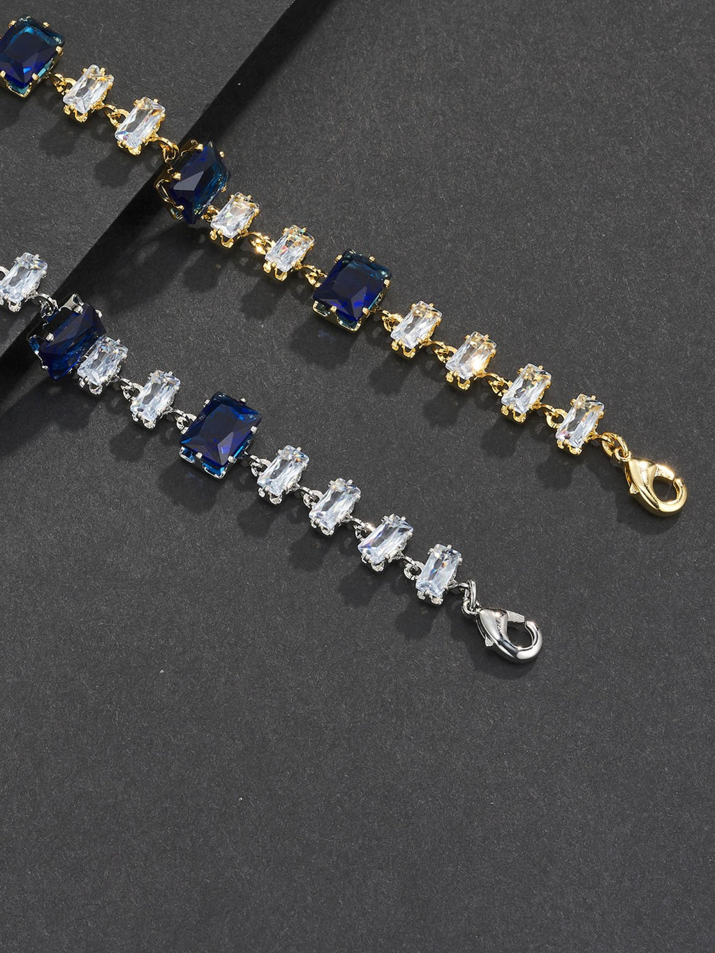 9mm Blue Baguette Bracelet