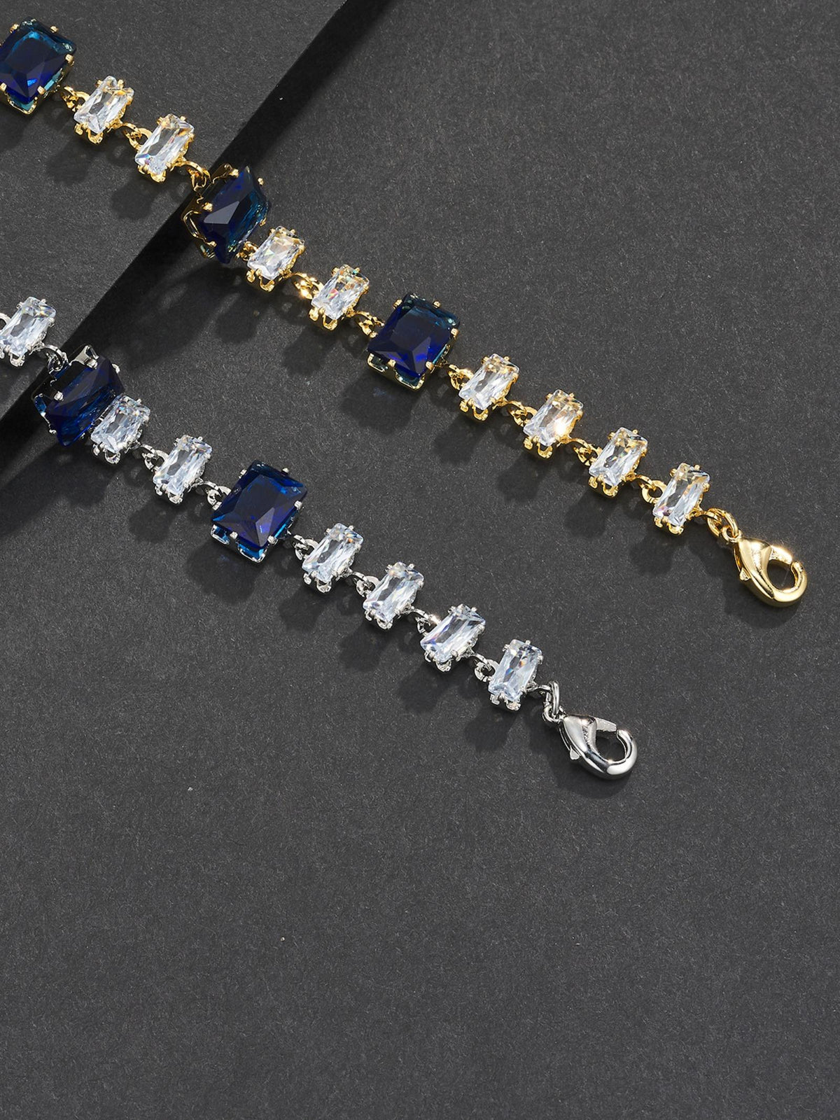 9mm Blue Baguette Bracelet