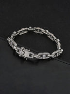 7mm Figure-8 Square CZ Bracelet