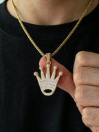 Iced Crown Pendant