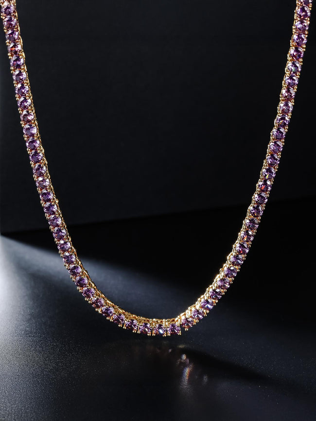 4mm  Orange CZ Tennis Chain Hover Image