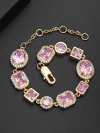 12mm Pink Baguette Bracelet