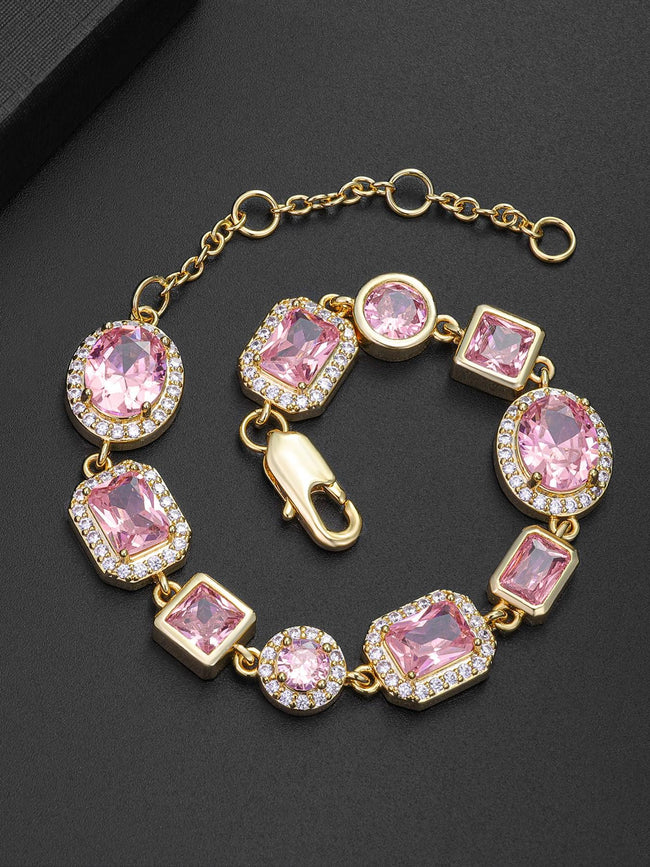 12mm Pink Baguette Bracelet Main Image