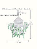 3D Haunted House Pendant