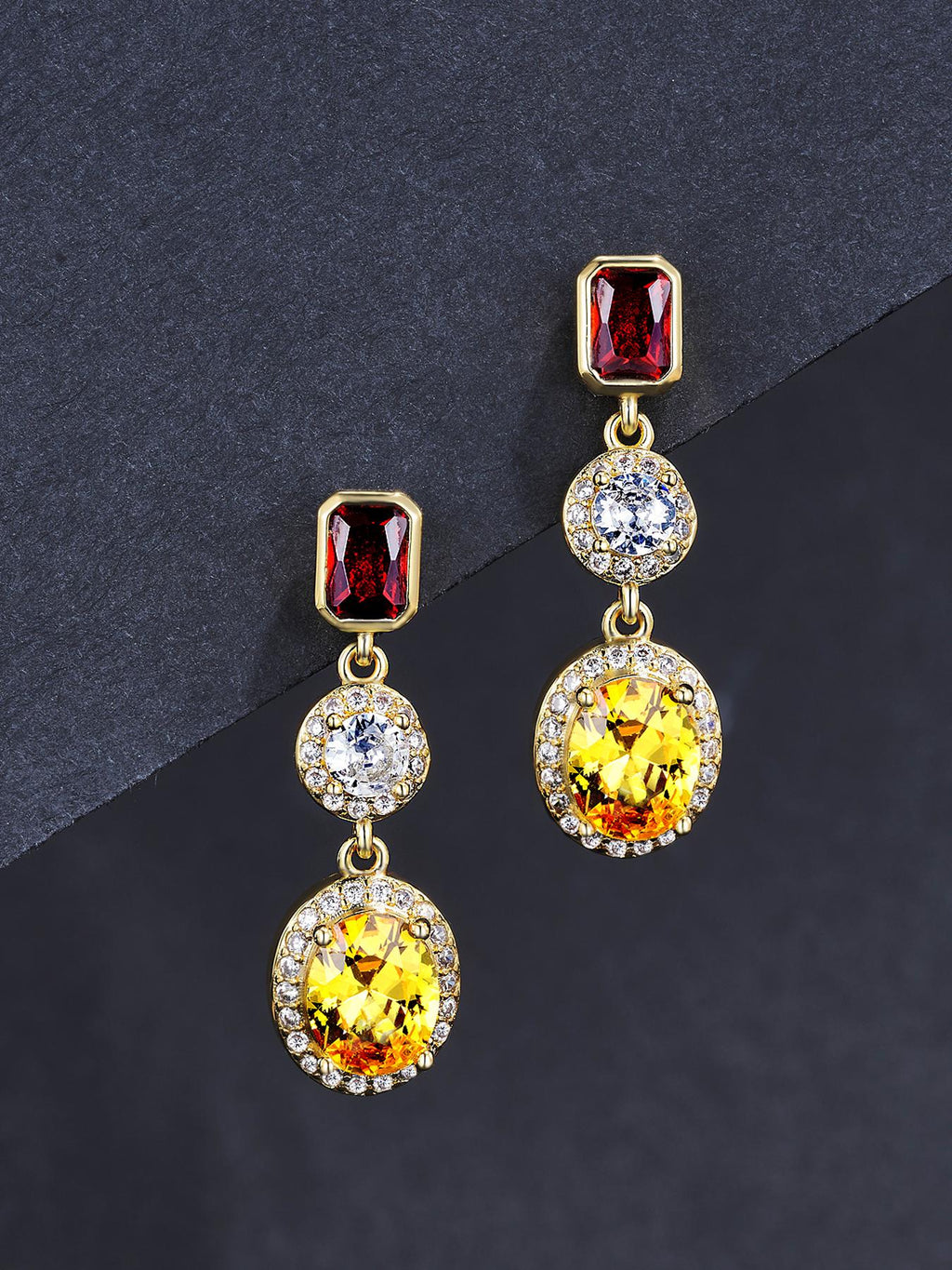 Classic Iced CZ Stud Earrings