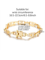 7mm Figure-8 Square CZ Bracelet