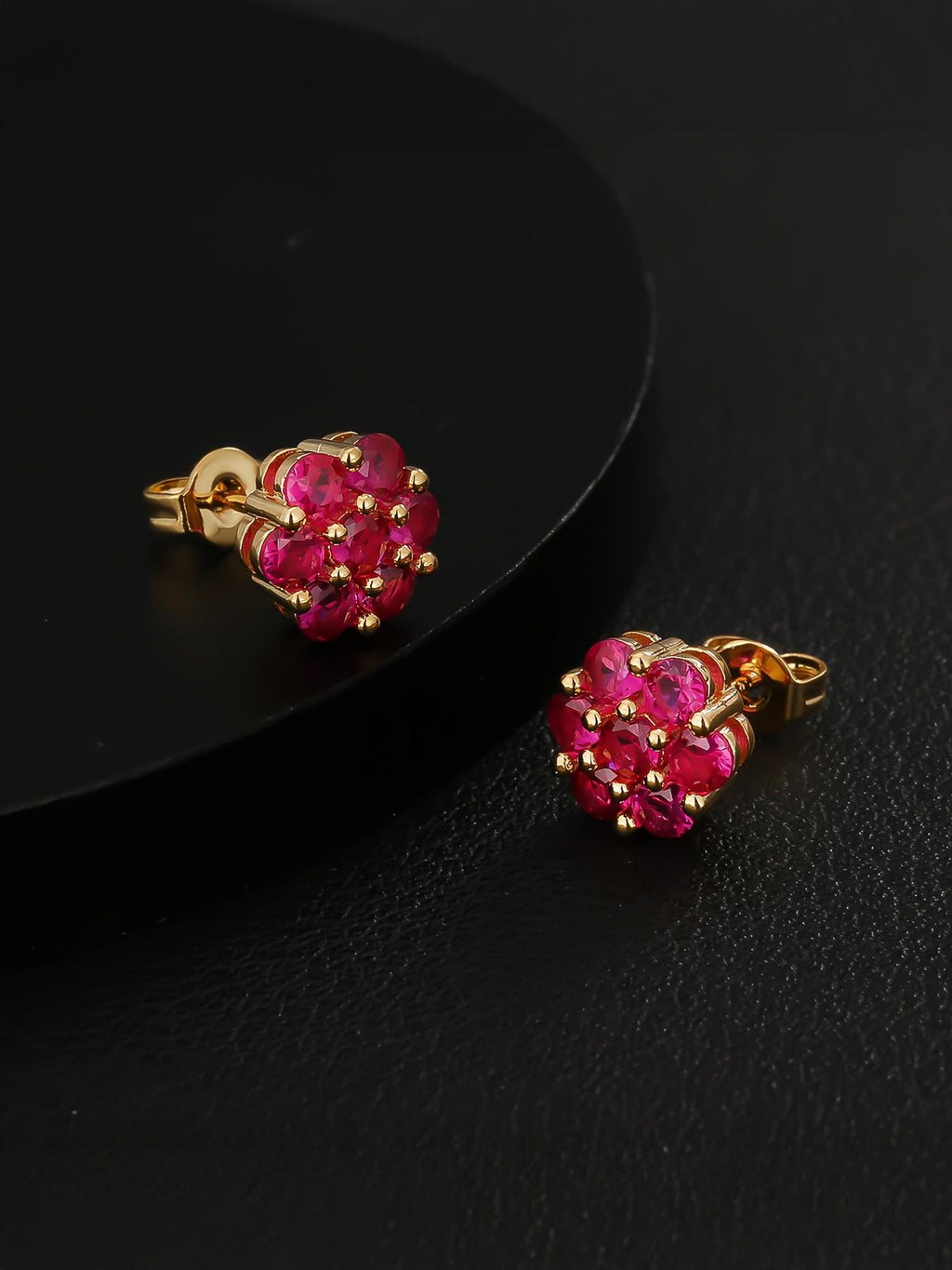 Iced Plum Blossom Stud Earrings