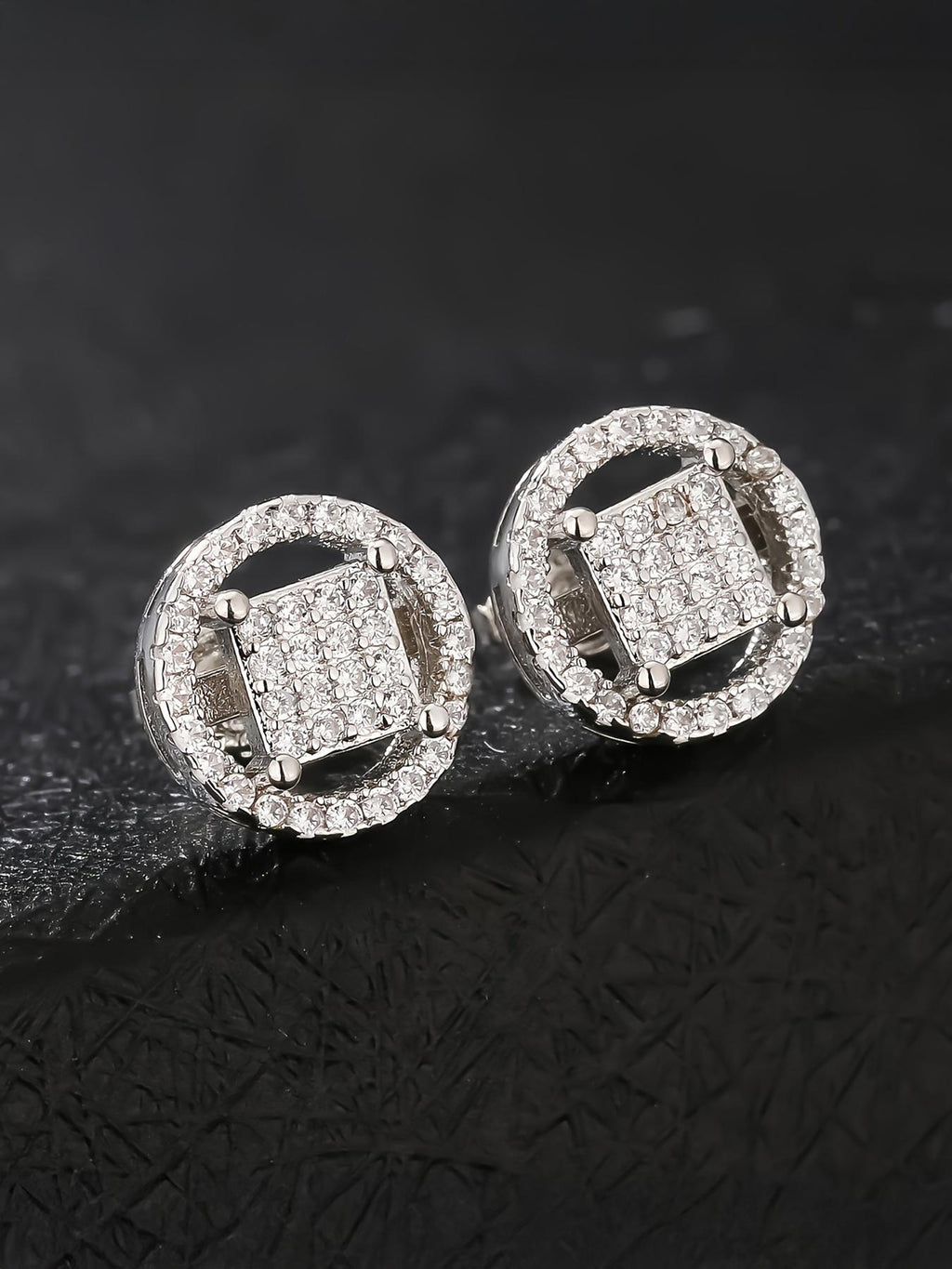 Openwork Flower Stud Earrings