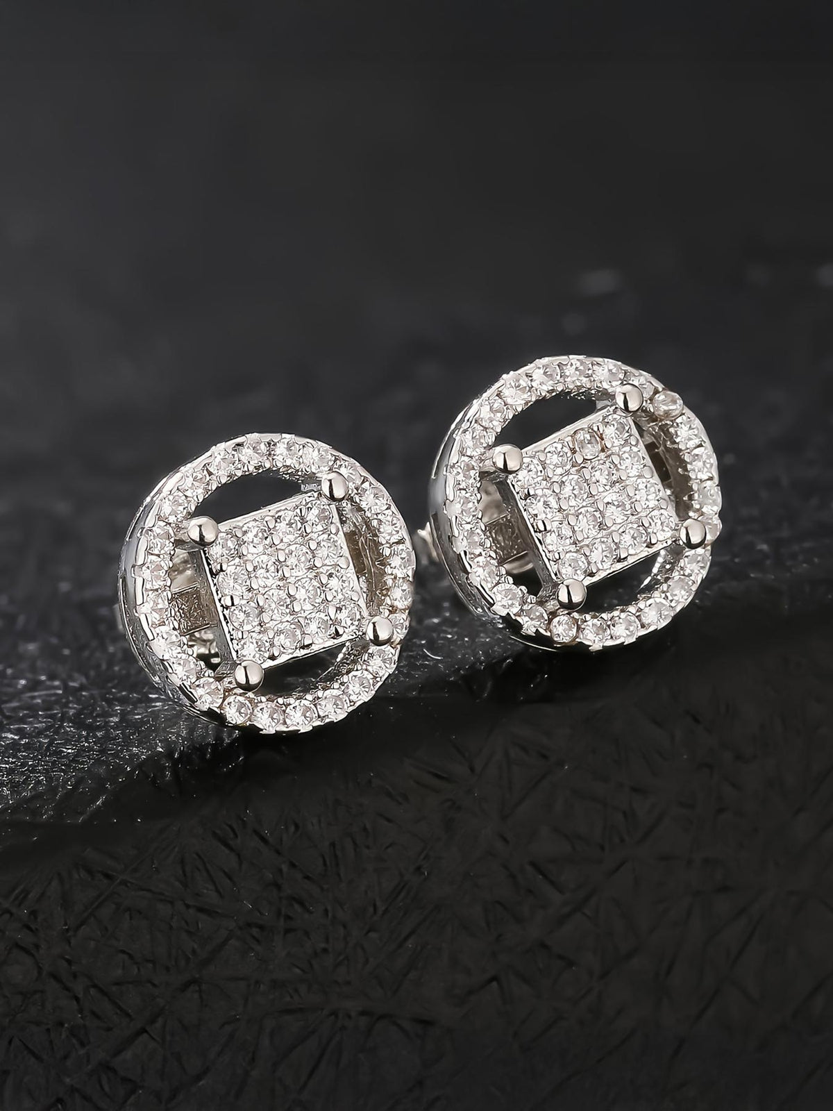 Openwork Flower Stud Earrings