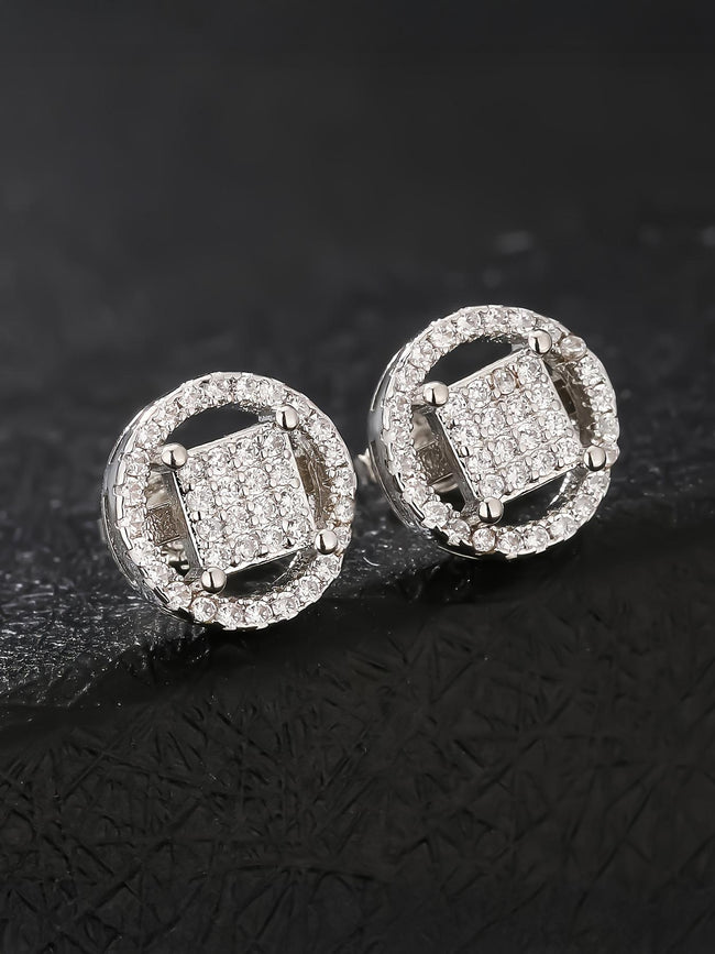 Openwork Flower Stud Earrings Hover Image