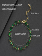 Green Oval Gemstone Bracelet