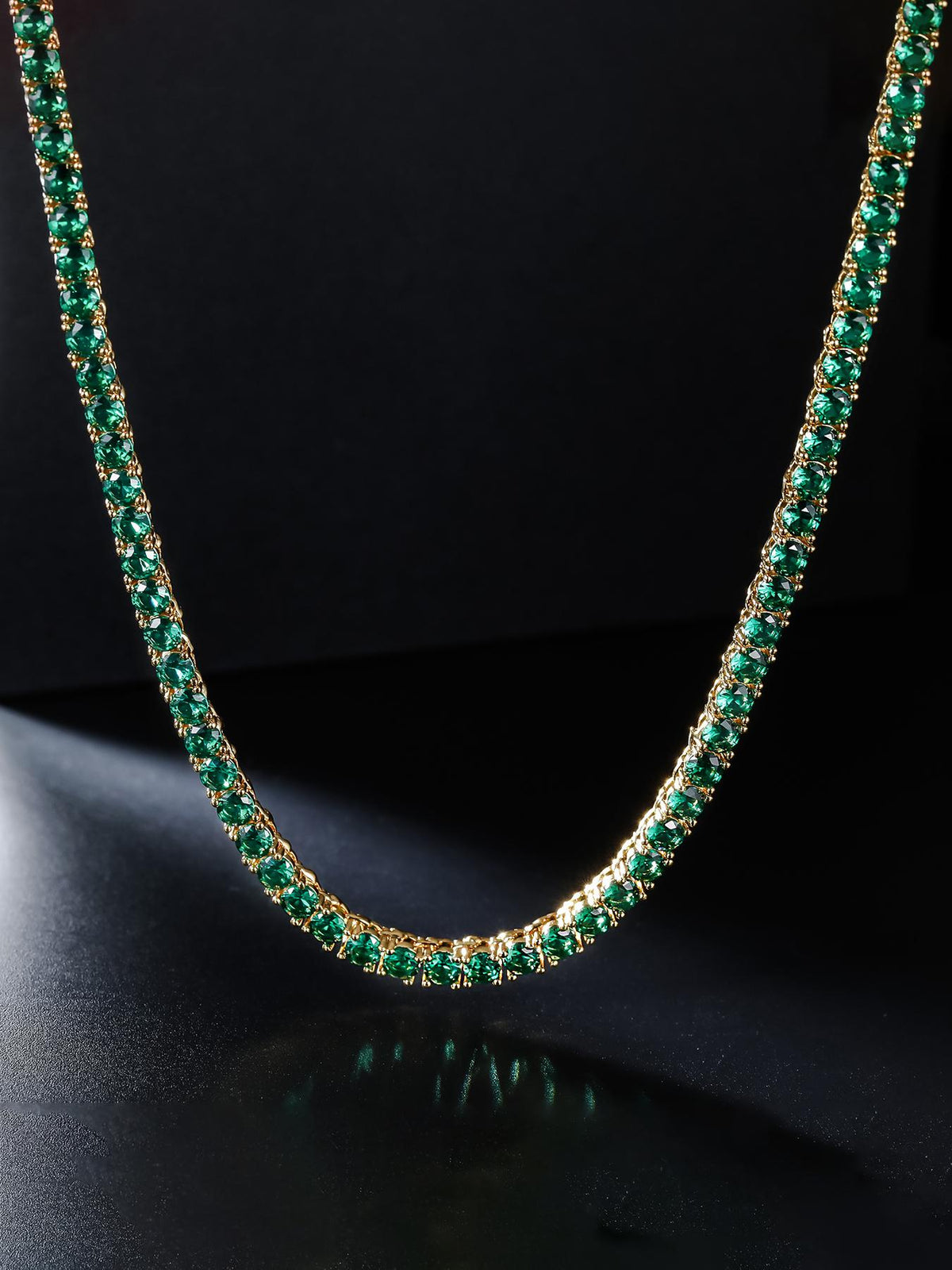 4mm  Green CZ Tennis Chain