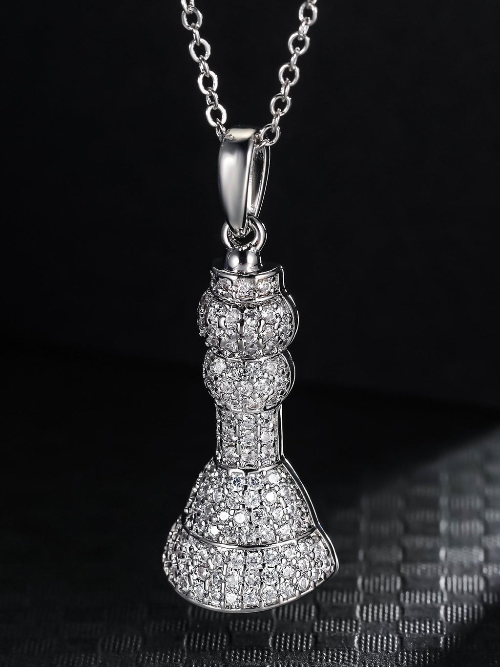 3D Queen Chess Piece Pendant