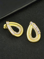 Iced Teardrop Stud Earrings