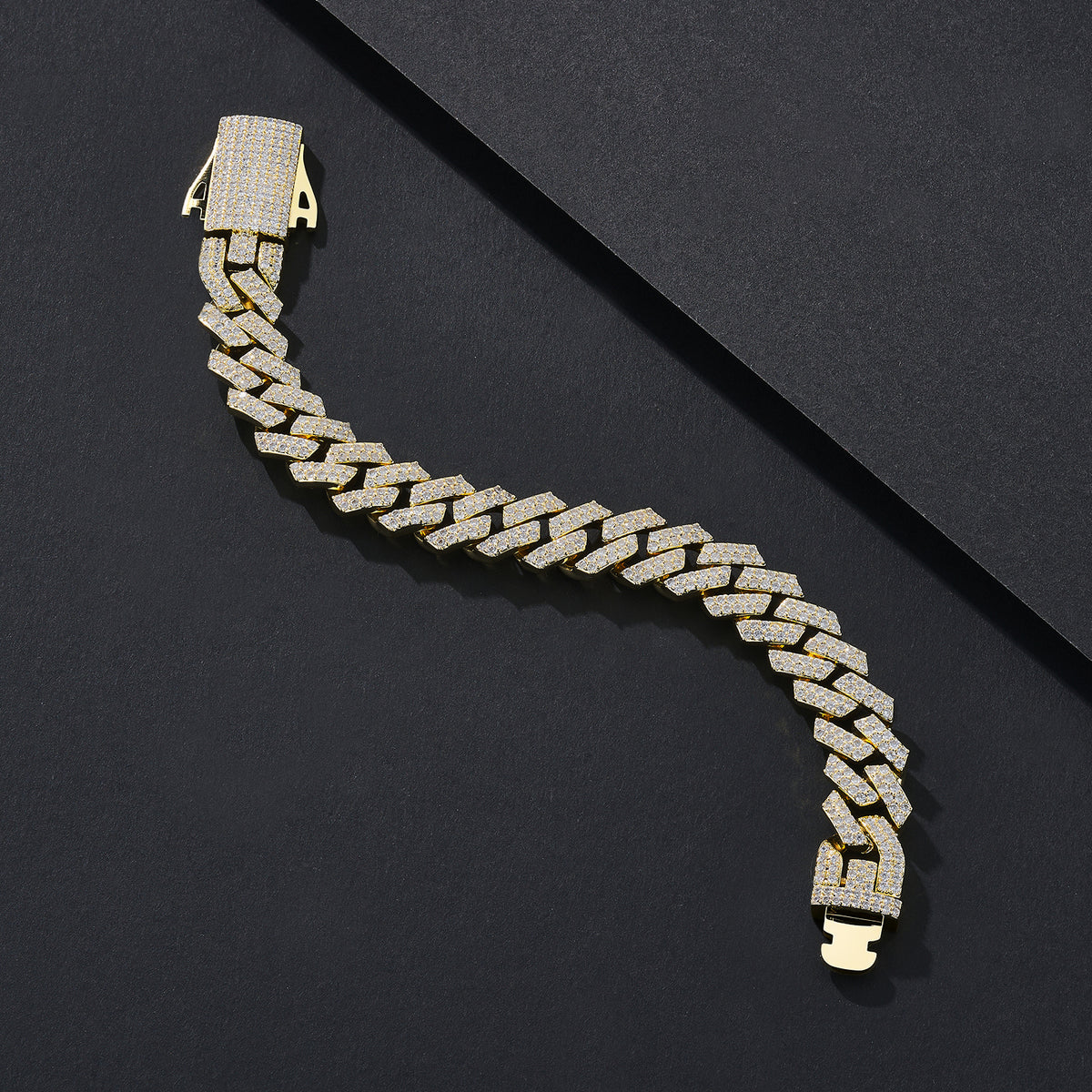 12mm Full-CZ Iced-Out Miami Cuban Bracelet