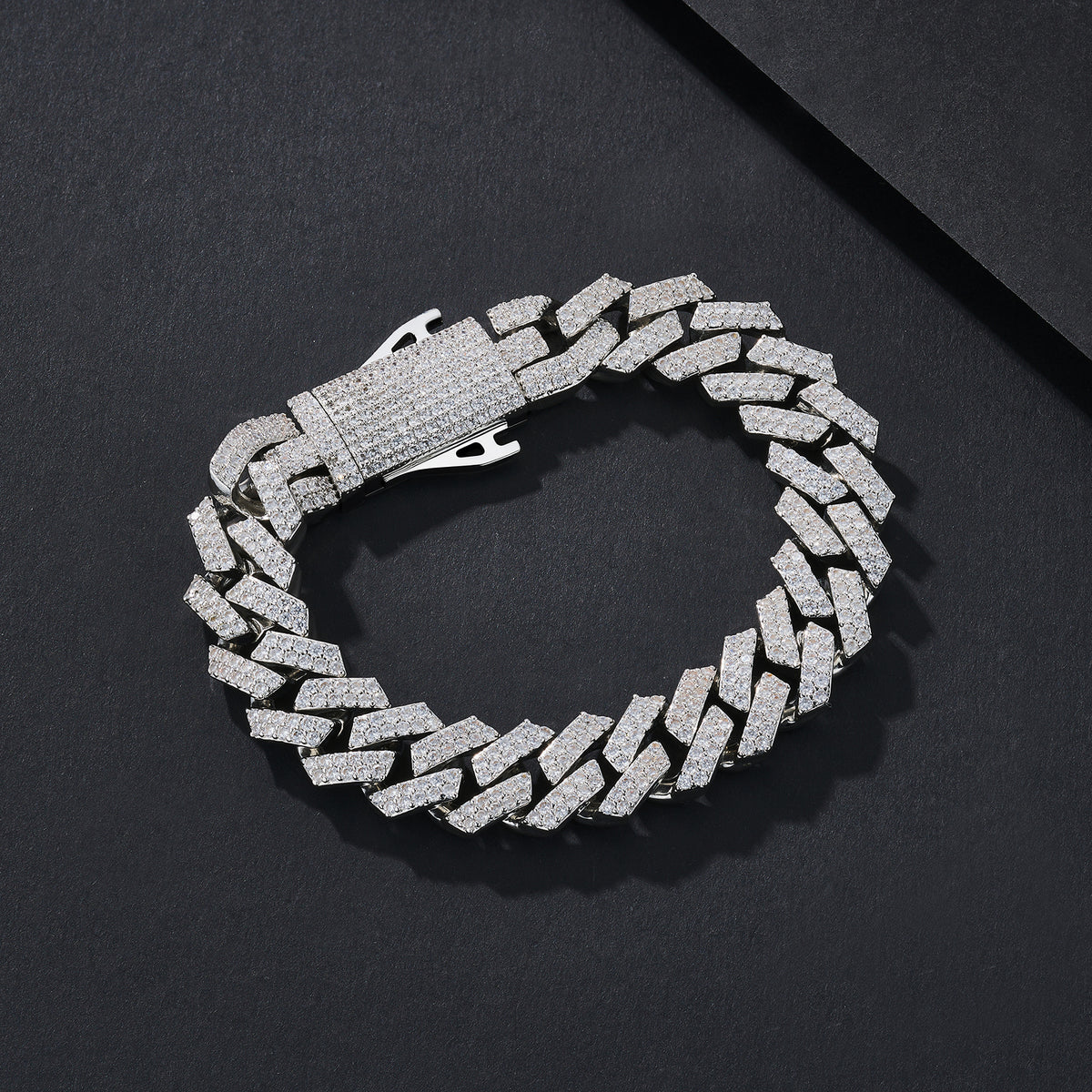 12mm Full-CZ Iced-Out Miami Cuban Bracelet