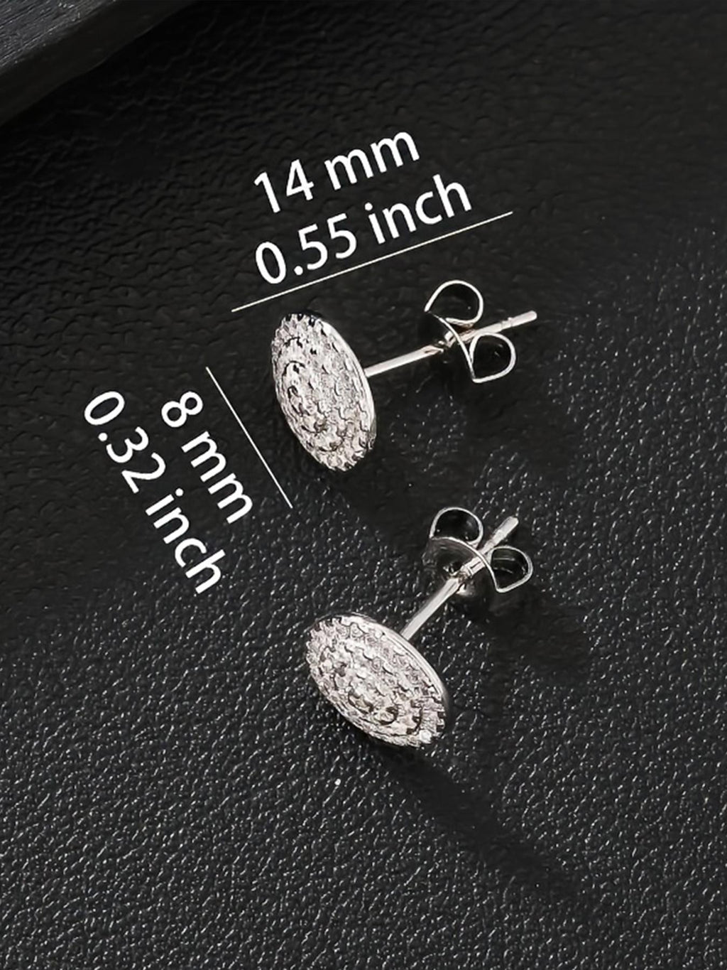 Iced Arc Hoop Earrings